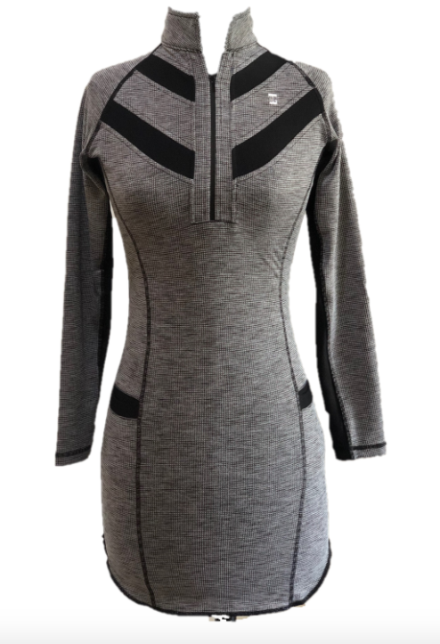 Charcoal & White Dress