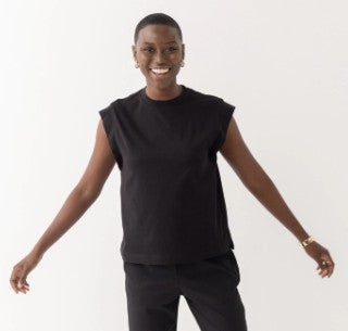 Sleeveless Black Shirt
