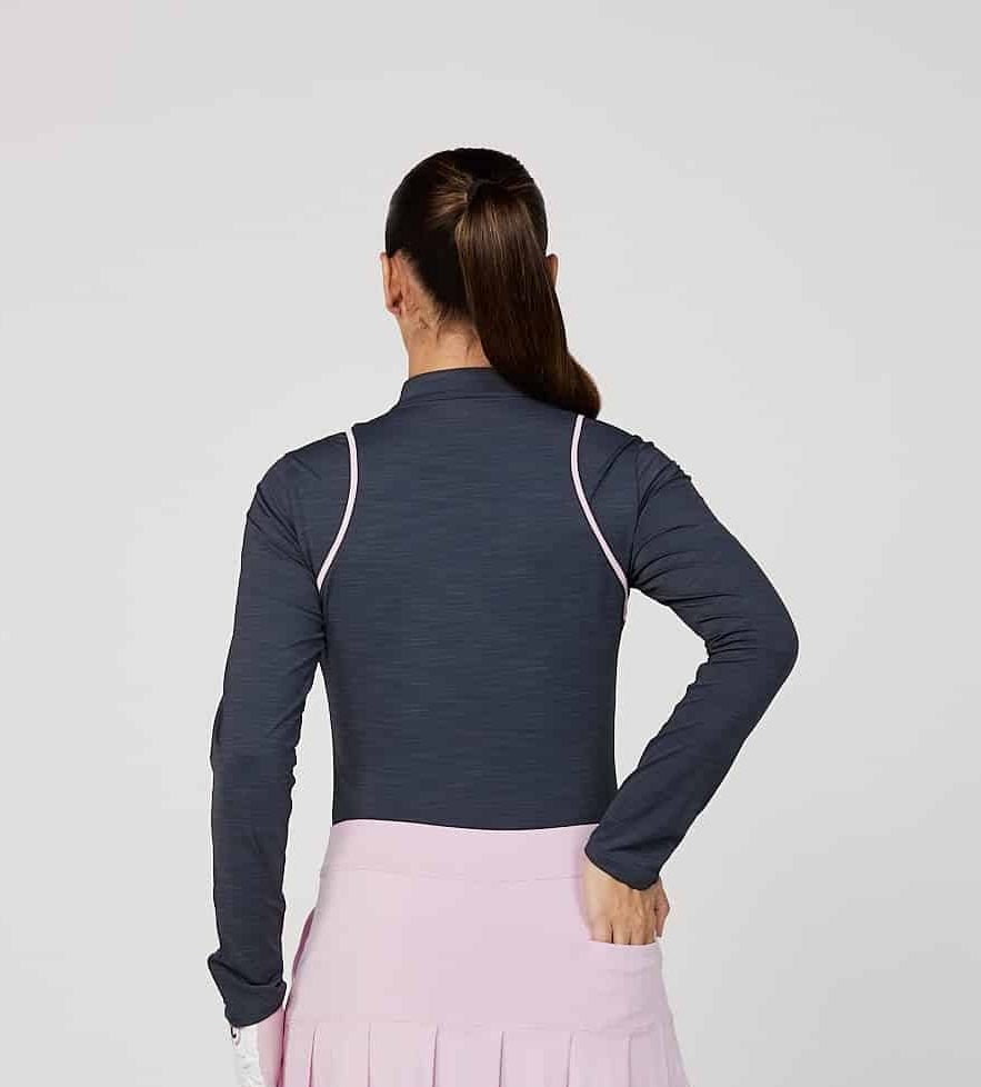 Black Melange shade of pink long sleeve