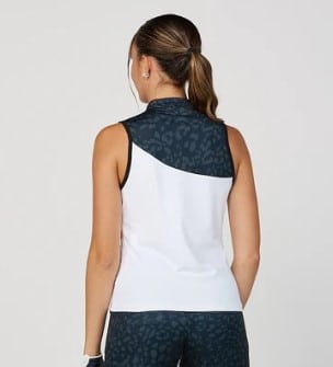 Darcy Leopard Sleeveless Polo