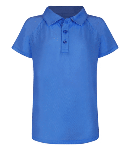 Girls Reagan Cap Sleeve Polo - Oasis Blue