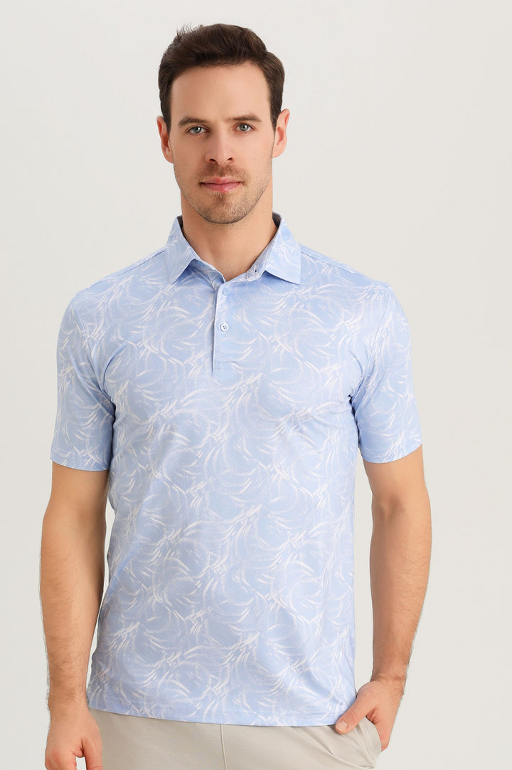 Blue Cloudy Polo