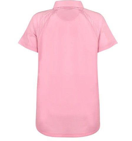 Reagan Cap Sleeve Polo - Blush