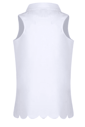 Rylee Sleeveless Polo - White